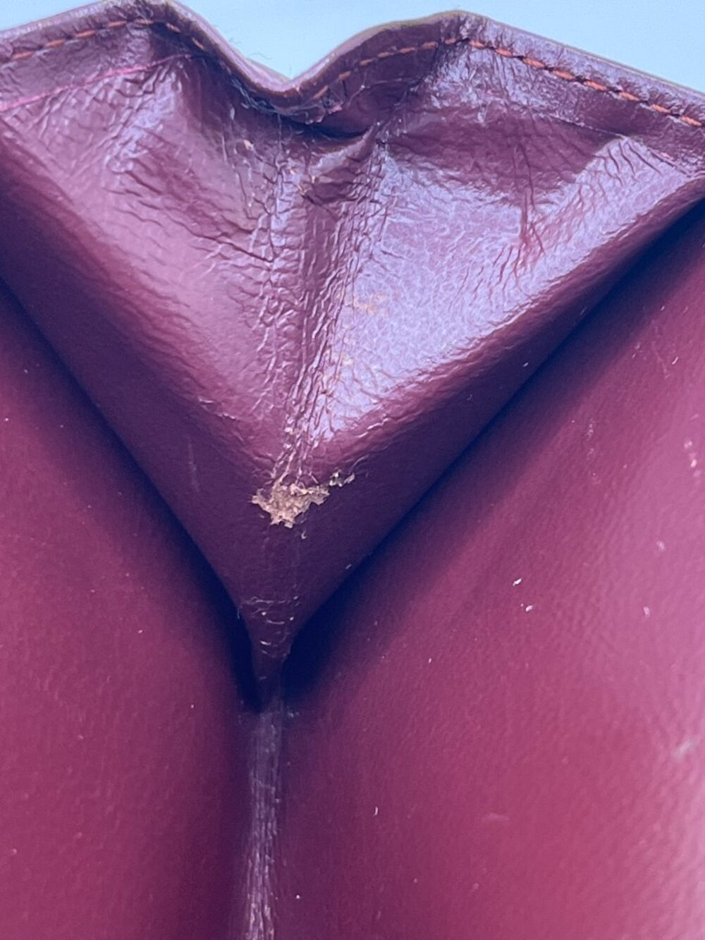 Vintage Cartier Must Line Burgundy Kisslock Long Wallet - Picture 7 of 15